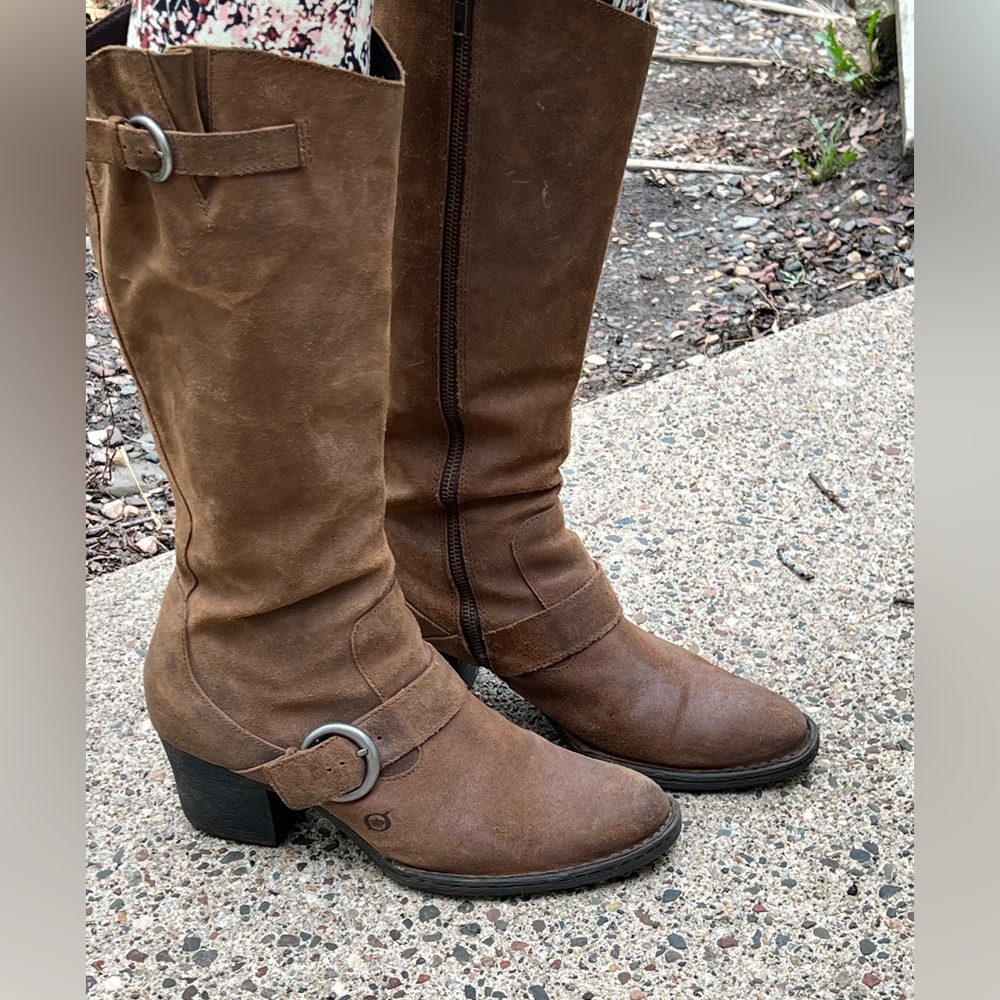 Born Womens Shaylee Distressed Brown Tall Boots 
Retail: $200.00